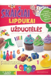 Skaičiai lipdukai užduotėlės